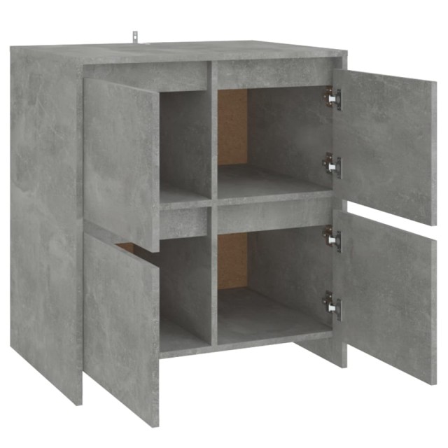 Buffets 2 pcs Gris béton 70x41x75 cm Bois d'ingénierie