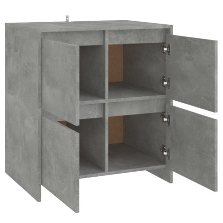 Buffets 2 pcs Gris béton 70x41x75 cm Bois d'ingénierie
