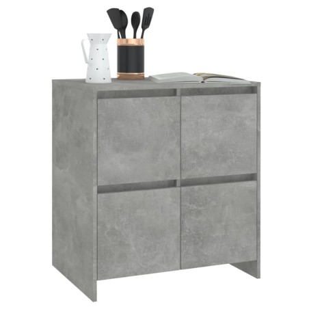 Buffets 2 pcs Gris béton 70x41x75 cm Bois d'ingénierie