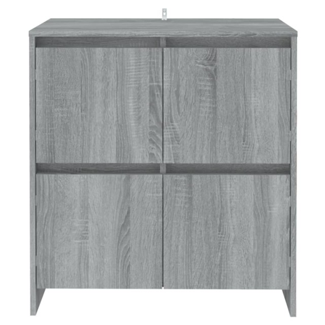 Buffets 2 pcs Sonoma gris 70x41x75 cm Bois d'ingénierie