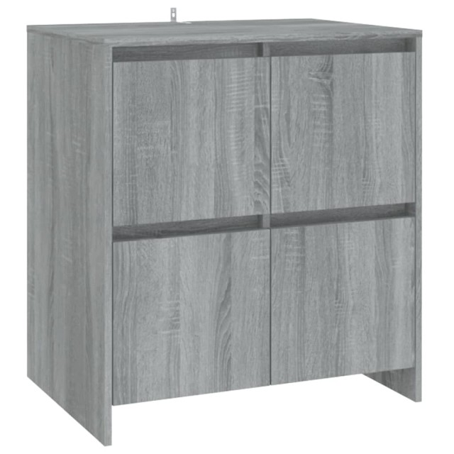 Buffets 2 pcs Sonoma gris 70x41x75 cm Bois d'ingénierie