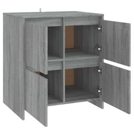 Buffets 2 pcs Sonoma gris 70x41x75 cm Bois d'ingénierie