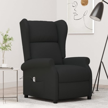 Fauteuil inclinable électrique à oreilles noir tissu