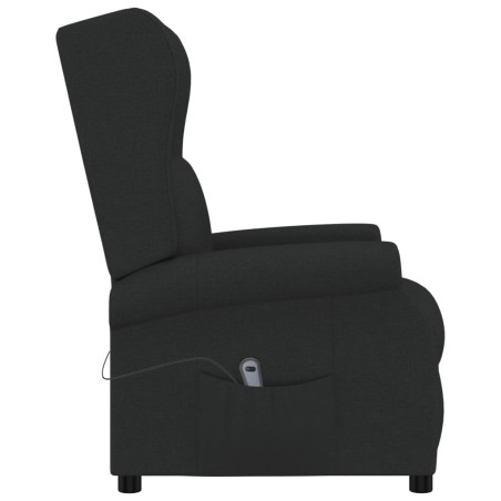 Fauteuil inclinable électrique à oreilles noir tissu