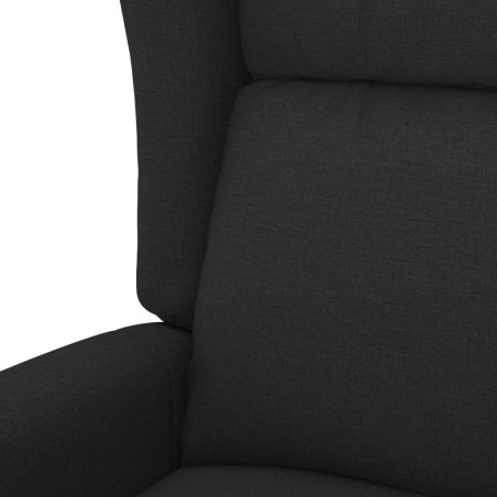 Fauteuil inclinable électrique à oreilles noir tissu