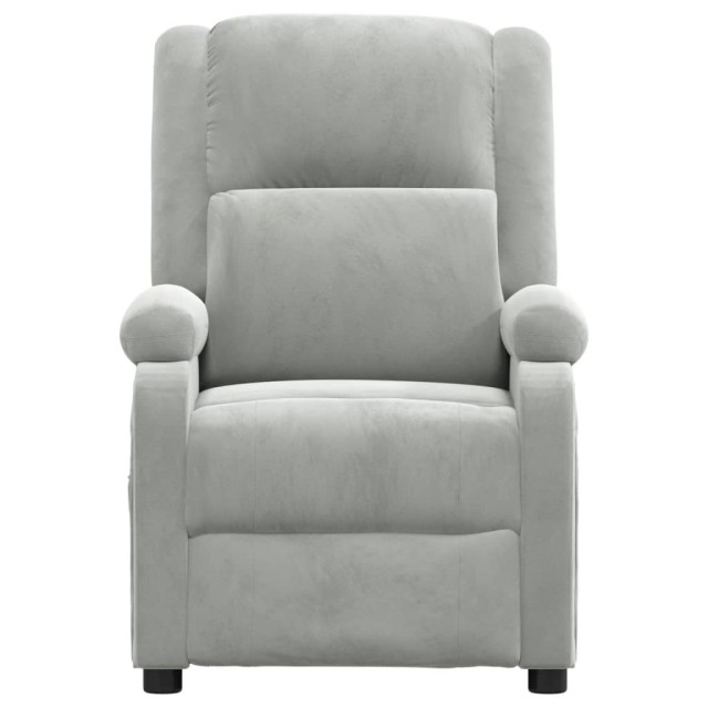 Fauteuil inclinable électrique gris clair velours