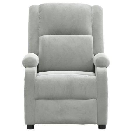 Fauteuil inclinable électrique gris clair velours