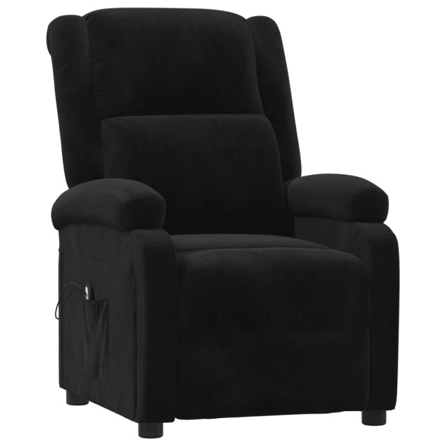Fauteuil inclinable électrique noir velours