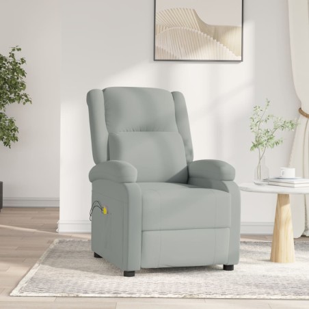 Fauteuil électrique de massage Gris clair velours