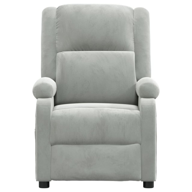 Fauteuil électrique de massage Gris clair velours