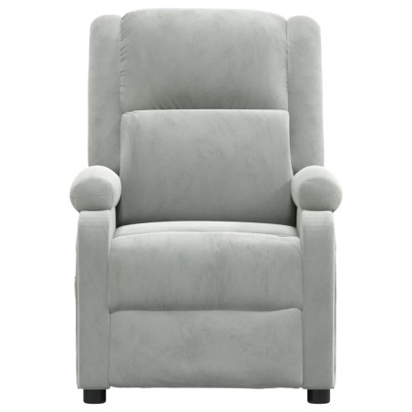 Fauteuil électrique de massage Gris clair velours