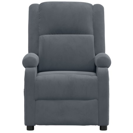 Fauteuil électrique de massage Gris foncé velours