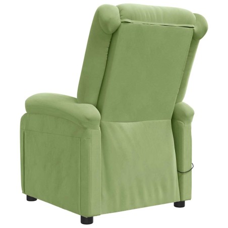 Fauteuil électrique de massage Vert clair velours