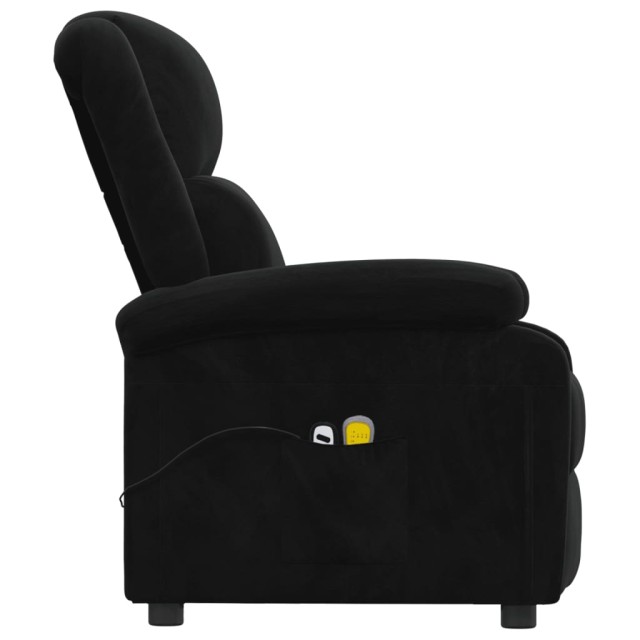 Fauteuil électrique de massage Noir Velours