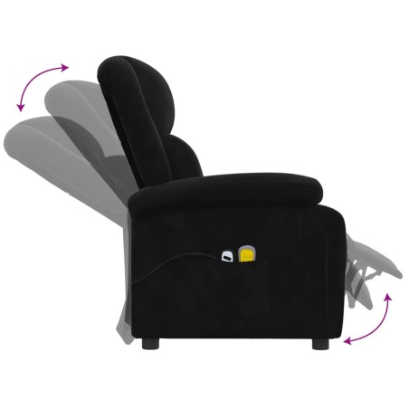 Fauteuil électrique de massage Noir Velours