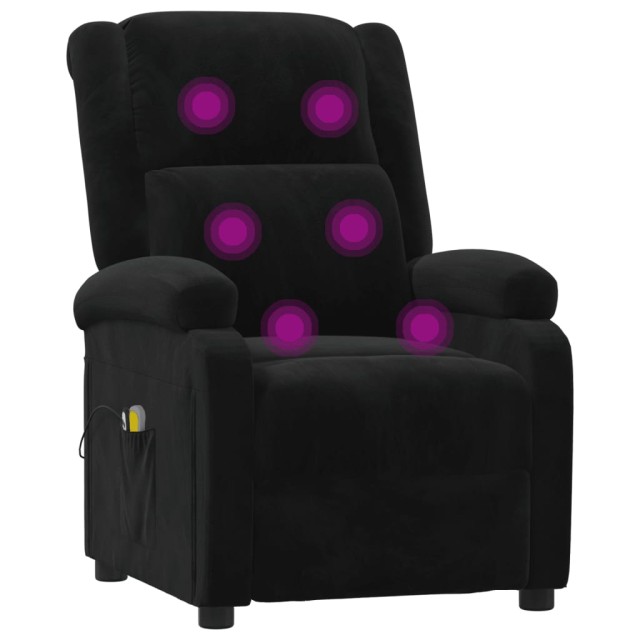 Fauteuil électrique de massage Noir Velours
