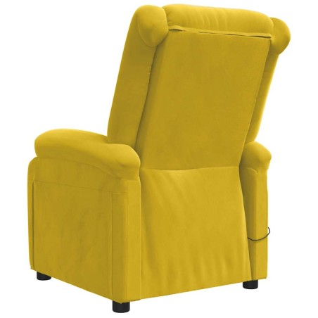Fauteuil électrique de massage Jaune Velours
