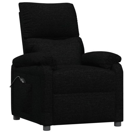 Fauteuil inclinable électrique Noir Tissu