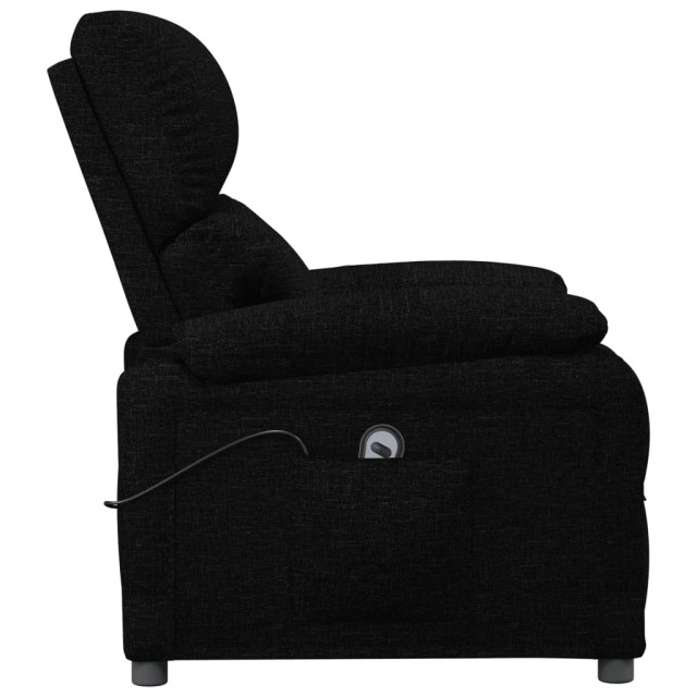 Fauteuil inclinable électrique Noir Tissu