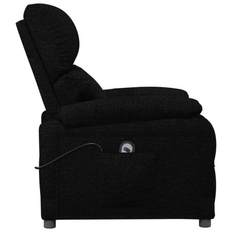 Fauteuil inclinable électrique Noir Tissu