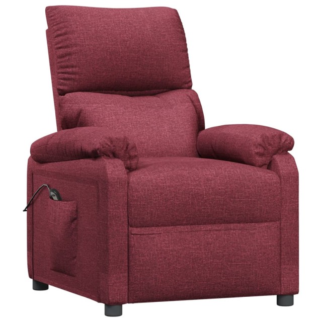 Fauteuil inclinable électrique Rouge bordeaux Tissu