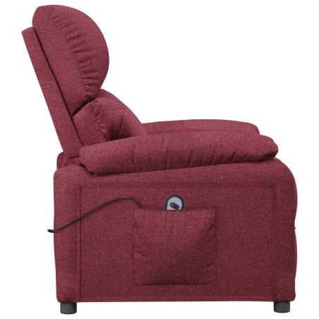 Fauteuil inclinable électrique Rouge bordeaux Tissu