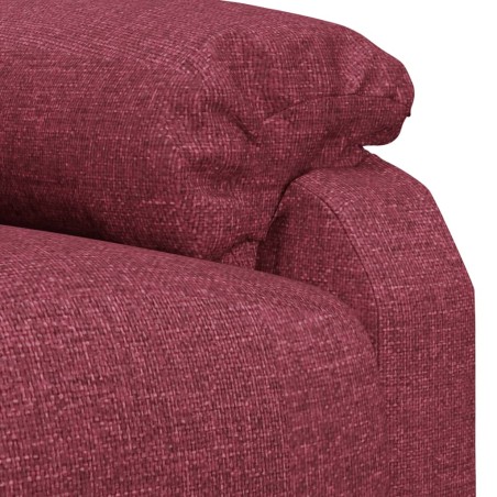 Fauteuil inclinable électrique Rouge bordeaux Tissu