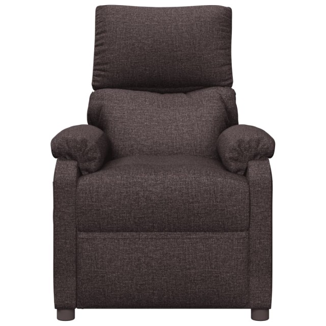 Fauteuil inclinable électrique Marron foncé Tissu