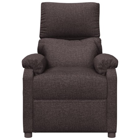 Fauteuil inclinable électrique Marron foncé Tissu