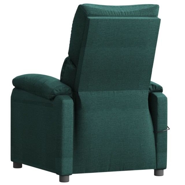 Fauteuil inclinable électrique Vert foncé Tissu