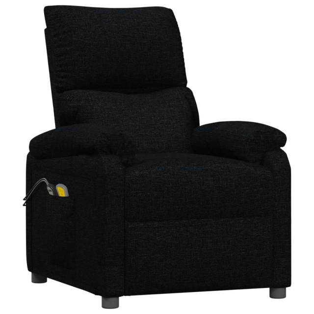 Fauteuil électrique de massage Noir Tissu
