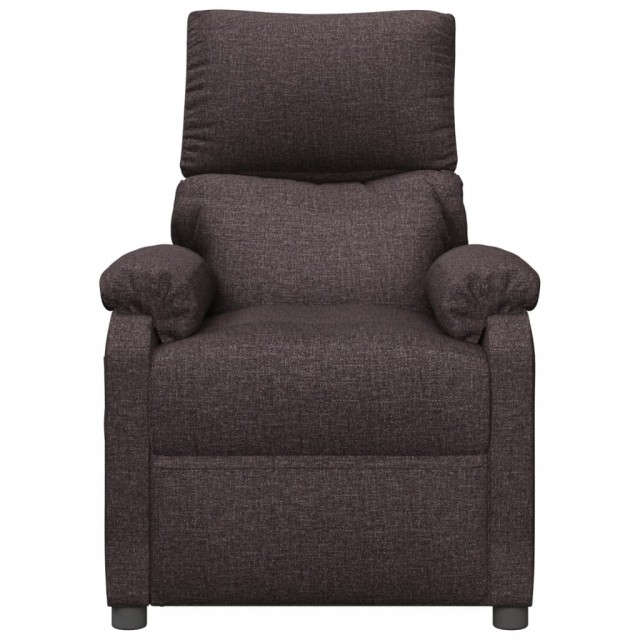 Fauteuil électrique de massage Marron foncé Tissu