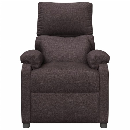 Fauteuil électrique de massage Marron foncé Tissu