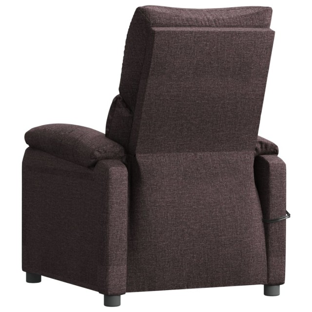 Fauteuil électrique de massage Marron foncé Tissu