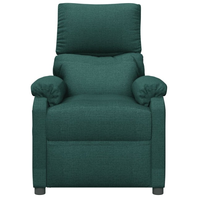Fauteuil électrique de massage Vert foncé Tissu
