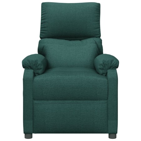 Fauteuil électrique de massage Vert foncé Tissu
