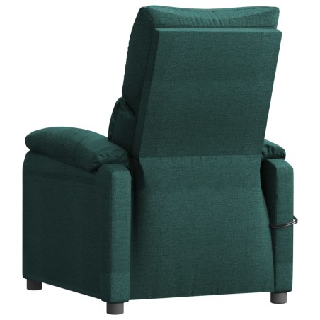Fauteuil électrique de massage Vert foncé Tissu