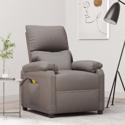 Fauteuil électrique de massage Taupe Tissu