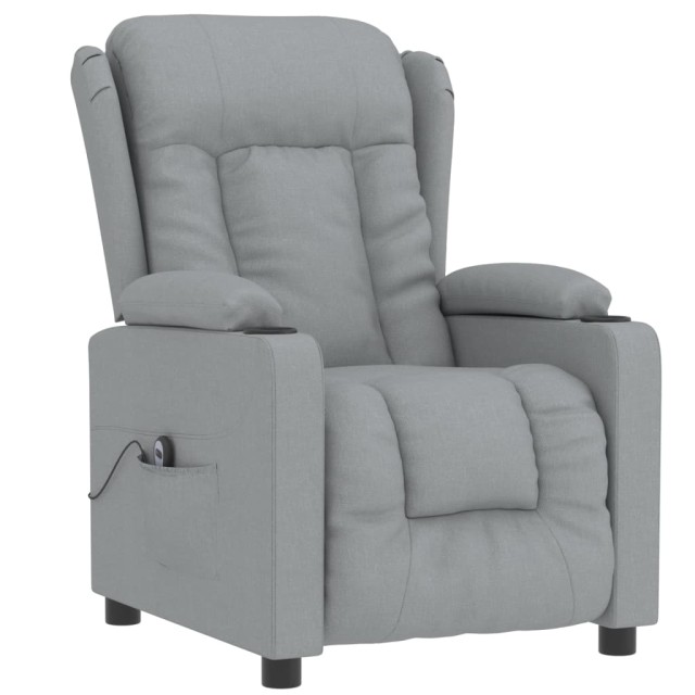 Fauteuil inclinable électrique Gris clair Tissu