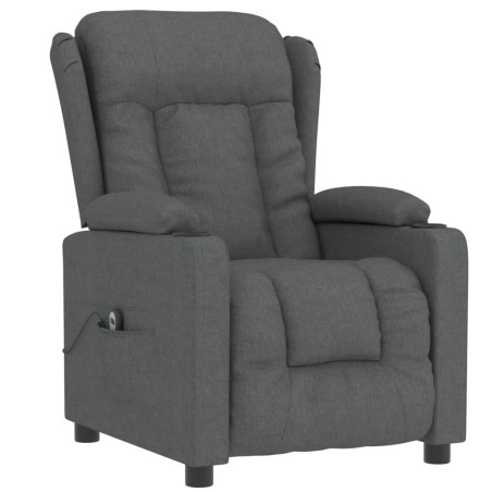 Fauteuil inclinable électrique Gris foncé Tissu