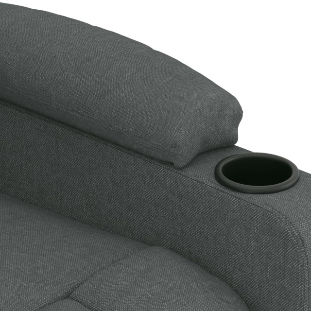 Fauteuil inclinable électrique Gris foncé Tissu