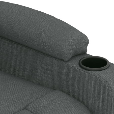 Fauteuil inclinable électrique Gris foncé Tissu