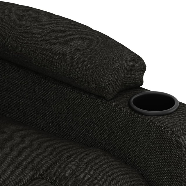 Fauteuil inclinable électrique Noir Tissu