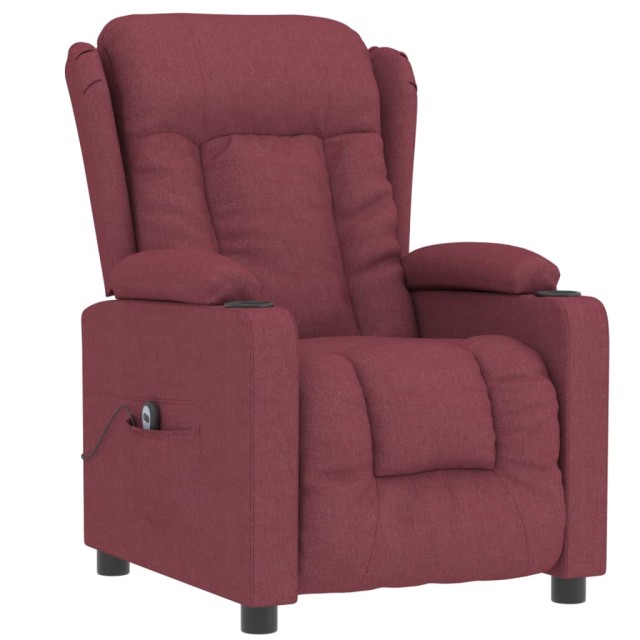 Fauteuil inclinable électrique Rouge bordeaux Tissu