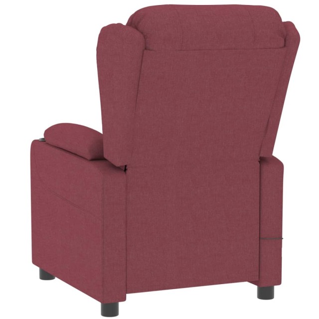 Fauteuil inclinable électrique Rouge bordeaux Tissu