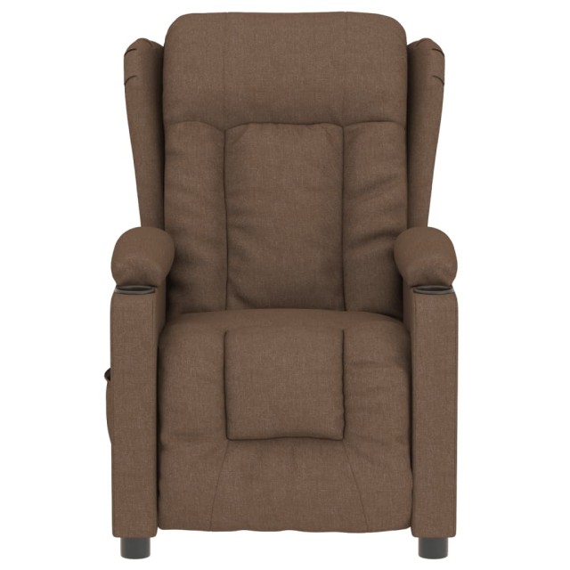 Fauteuil inclinable électrique Marron Tissu