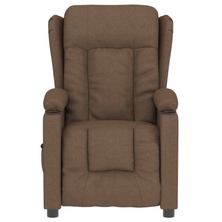 Fauteuil inclinable électrique Marron Tissu