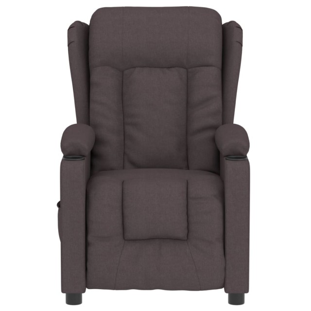 Fauteuil inclinable électrique Marron foncé Tissu