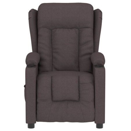 Fauteuil inclinable électrique Marron foncé Tissu