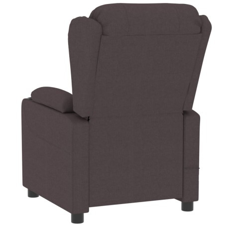 Fauteuil inclinable électrique Marron foncé Tissu